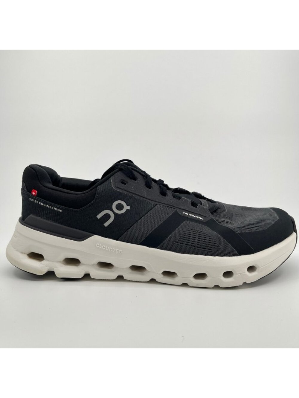 On Cloudrunner 2 Mens Size 11.5E Black White Athletic Running Shoes Sneakers